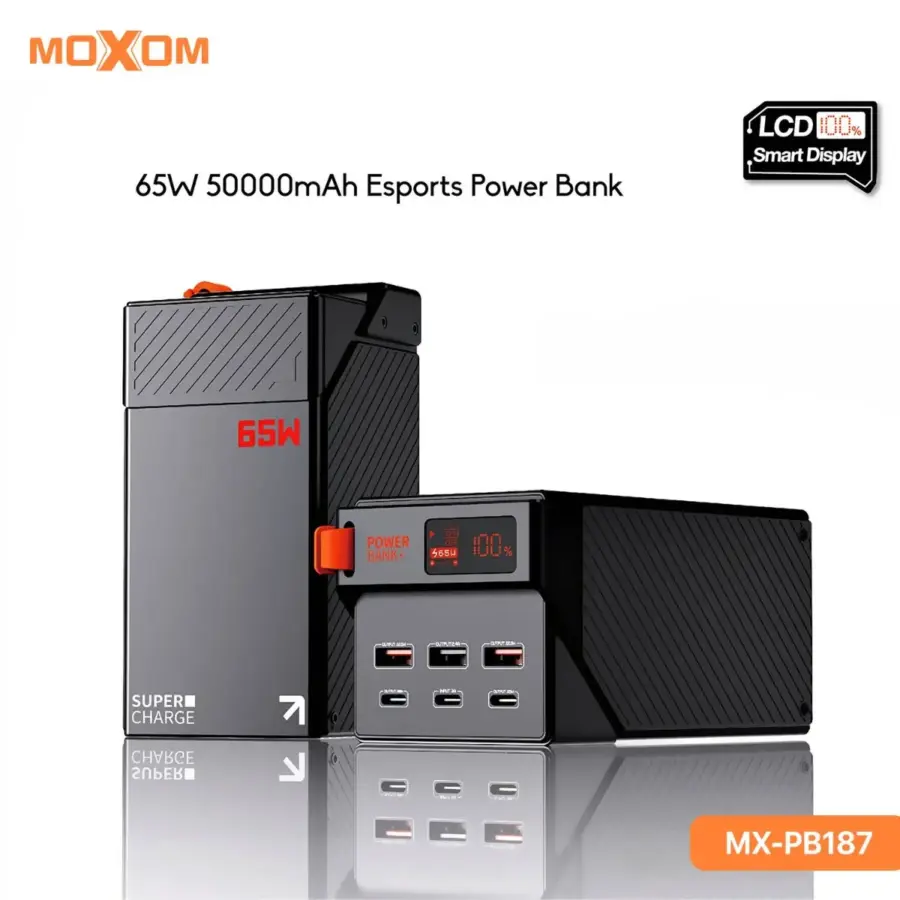 پاوربانک 50000 میلیآمپر ماکسوم مدل MX-PB187 | فست شارژ 65 وات با نمایشگر LCD - Image 2